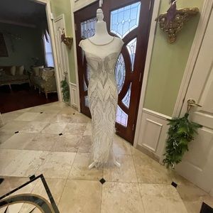 Off-white evening dress